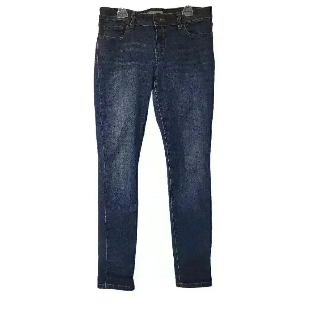 𝅺Banana Republic Women's Medium Wash Navy Cotton/Spandex Blend Skinny Fit Jeans